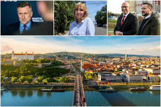 Voľby v Bratislave, prieskum - Matúš Vallo, Martin Winkler, Jozef Ráž, Dana Čahojová