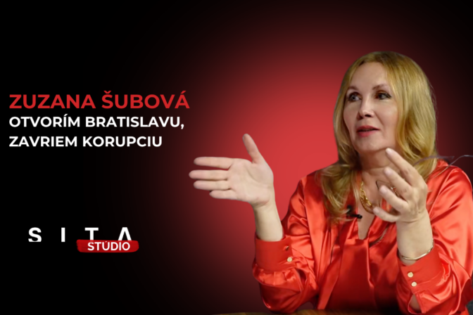 Zuzana Hubová v rozhovore s Miroslavom Frindtom počas nahrávania novej epizódy video podcastu v Štúdiu SITA.