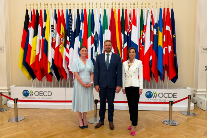Kamil Šaško na fóre OECD v Paríži