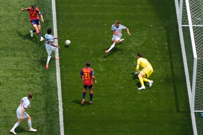 Fotografie zápasu štvrťfinále Španielsko - Belgicko na MS vo futbale 2026.