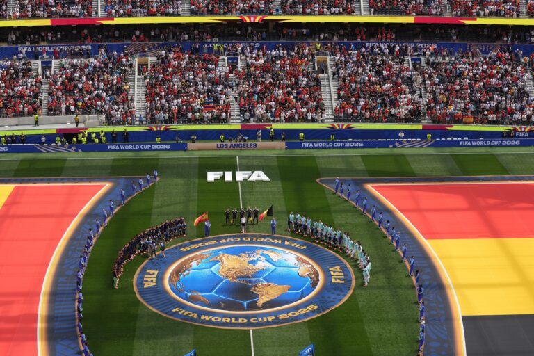 Fotografie zápasu štvrťfinále Španielsko - Belgicko na MS vo futbale 2026.