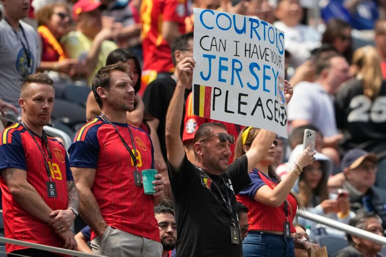 Fotografie zápasu štvrťfinále Španielsko - Belgicko na MS vo futbale 2026.
