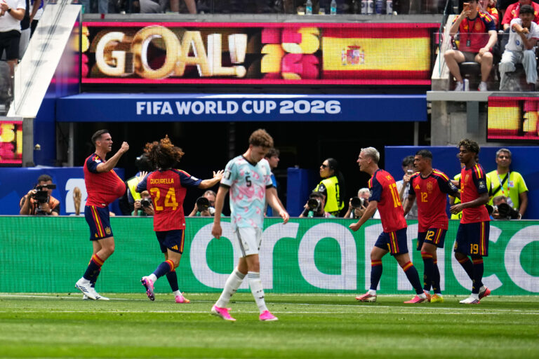 Fotografie zápasu štvrťfinále Španielsko - Belgicko na MS vo futbale 2026.