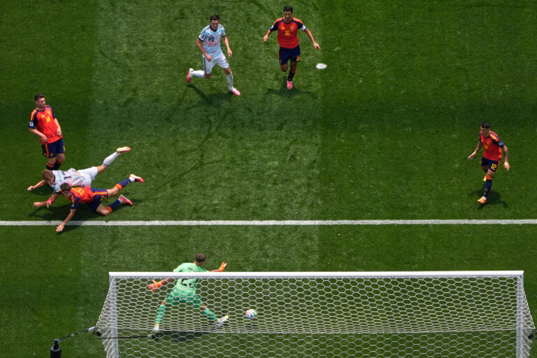 Fotografie zápasu štvrťfinále Španielsko - Belgicko na MS vo futbale 2026.