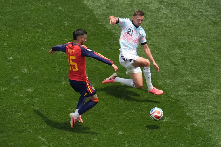 Fotografie zápasu štvrťfinále Španielsko - Belgicko na MS vo futbale 2026.