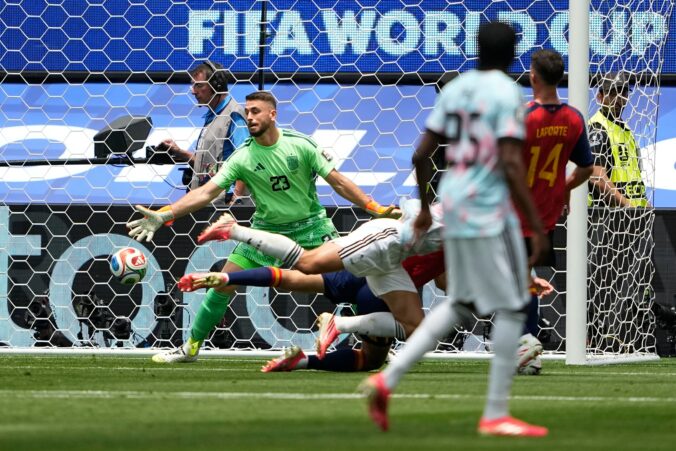Fotografie zápasu štvrťfinále Španielsko - Belgicko na MS vo futbale 2026.