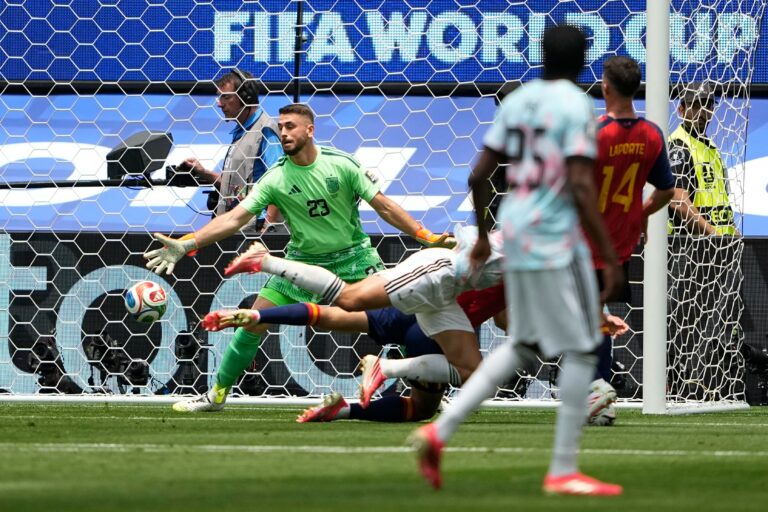 Fotografie zápasu štvrťfinále Španielsko - Belgicko na MS vo futbale 2026.