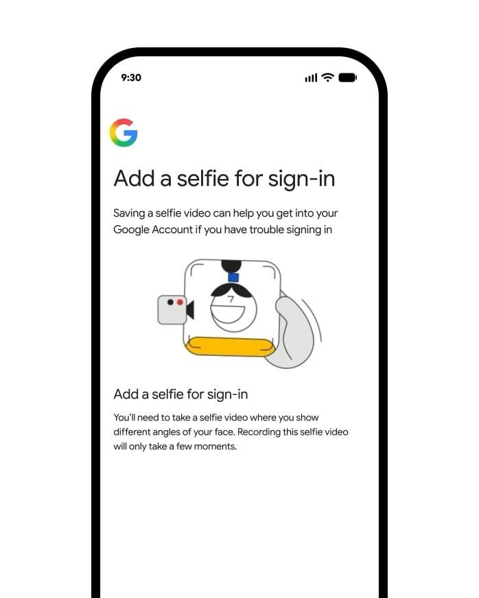 Google selfie prihlásenie