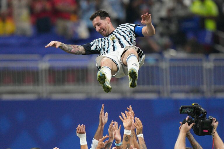 Lionel Messi po triumfe Argentíny nad Egyptom 3:2 v osemfinále MS vo futbale 2026.