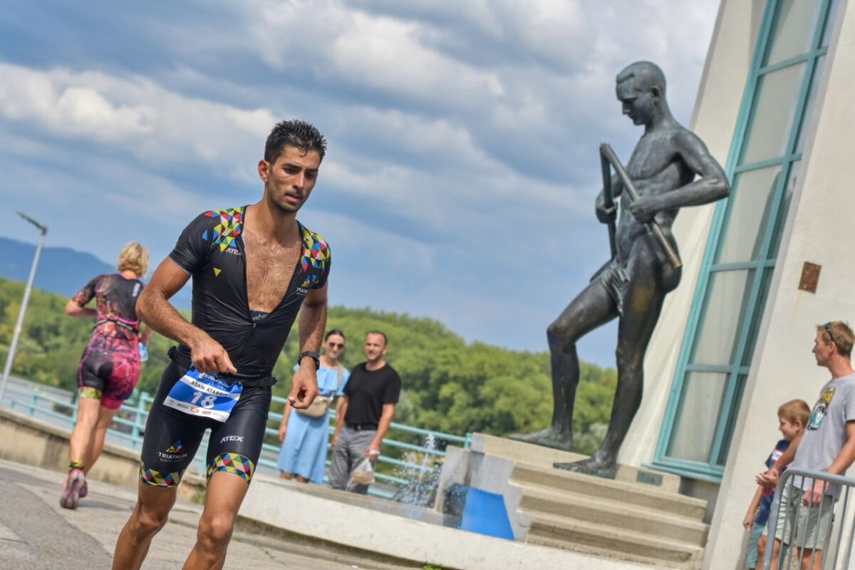 Slovakman triatlon, pretek dlhého triatlonu, Lodenica, Piešťany