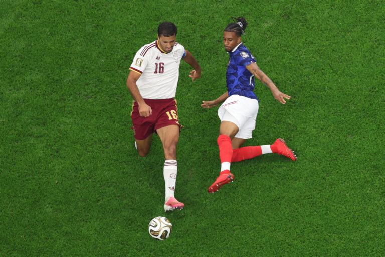 Fotografie zápasu semifinále Francúzsko - Španielsko na MS vo futbale 2026.
