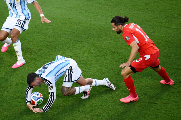 Fotografie zápasu štvrťfinále Argentína - Švajčiarsko na MS vo futbale 2026.
