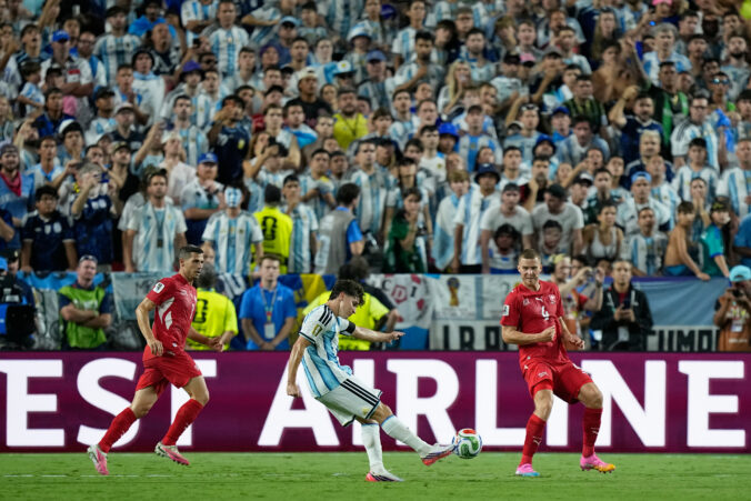 Fotografie zápasu štvrťfinále Argentína - Švajčiarsko na MS vo futbale 2026.