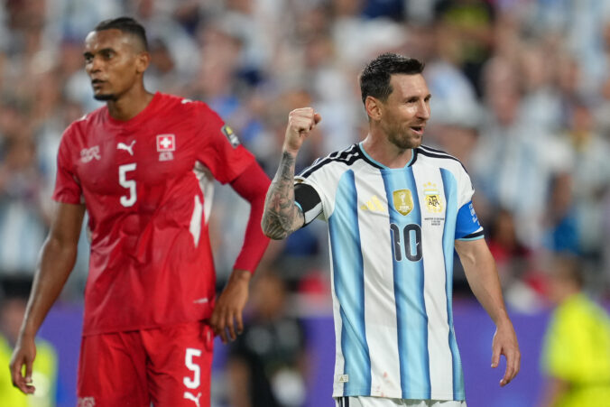Fotografie zápasu štvrťfinále Argentína - Švajčiarsko na MS vo futbale 2026.
