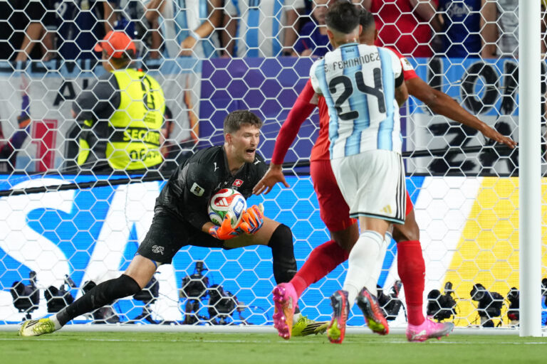 Fotografie zápasu štvrťfinále Argentína - Švajčiarsko na MS vo futbale 2026.