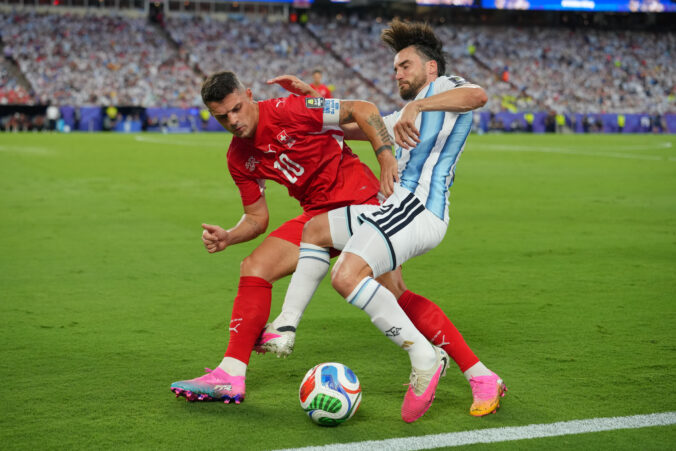 Fotografie zápasu štvrťfinále Argentína - Švajčiarsko na MS vo futbale 2026.