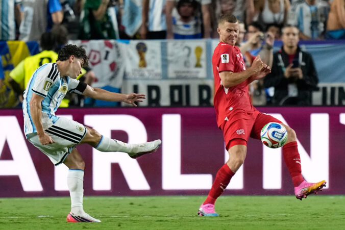Fotografie zápasu štvrťfinále Argentína - Švajčiarsko na MS vo futbale 2026.