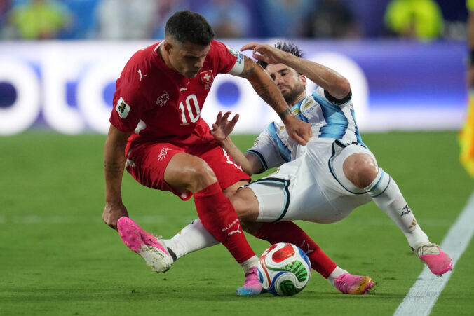 Fotografie zápasu štvrťfinále Argentína - Švajčiarsko na MS vo futbale 2026.