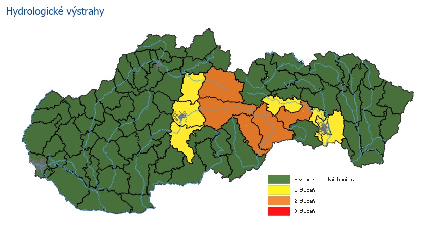 Hydrologická výstraha, SHMÚ
