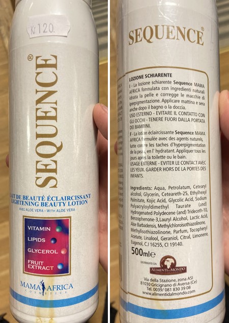 Kozmetika, Sequence Lightening Beauty Lotion