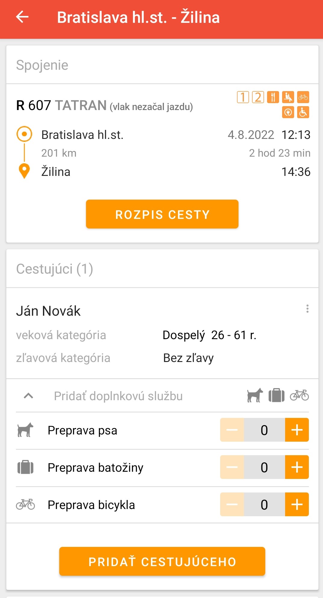 Aplikacia ideme vlakom umoznuje predaj doplnkovyh sluzieb pes batozina bicykel.jpg