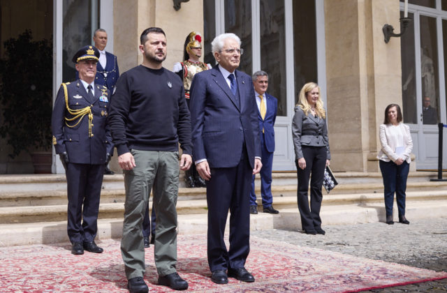 Meloniová a Mattarella sa stretli s prezidentom Zelenským, rokovali o možnostiach vojenskej a finančnej podpory