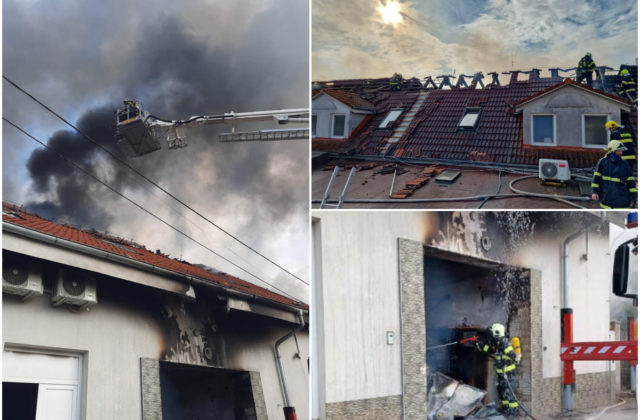 V Červeníku horela reštaurácia, škody dosiahli státisíce eur (foto)