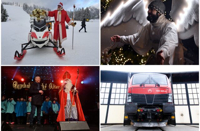 Top foto dňa (6. december 2024): Mikuláš v Banskej Bystrici, prvá lyžovačka na Štrbskom Plese aj predstavenie nových rušňov Vectron