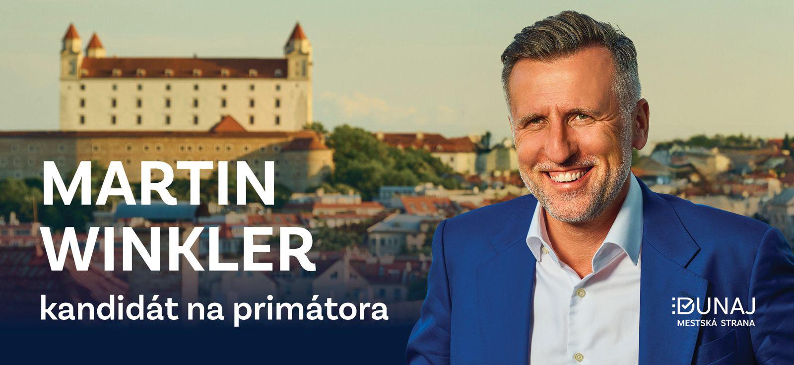 Kandidát na bratislavského primátora Martin Winkler spustil bilbordovú kampaň.