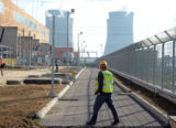 Areál Slovenských elektrárni počas oživenia riadiaceho centra tretieho bloku Atómových elektrární Mochovce. Mochovce, 3. november 2015.