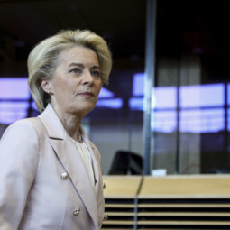 Russia European Commission President Ursula von der Leyen arrives for the weekly College of Commissioners meeting at EU headquarters in Brussels, Wednesday, April 27, 2022. Russia opened a new front in its war in Ukraine on Wednesday, cutting two European Union nations that staunchly back Kyiv off from its gas, a dramatic escalation in the conflict that is increasingly becoming a wider battle with the West. Ukraine War EU Gas