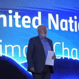 Frans Timmermans, executive vice president of the European Commission, waits to speak at the COP27 U.N. Climate Summit, Tuesday, Nov. 15, 2022, in Sharm el-Sheikh, Egypt