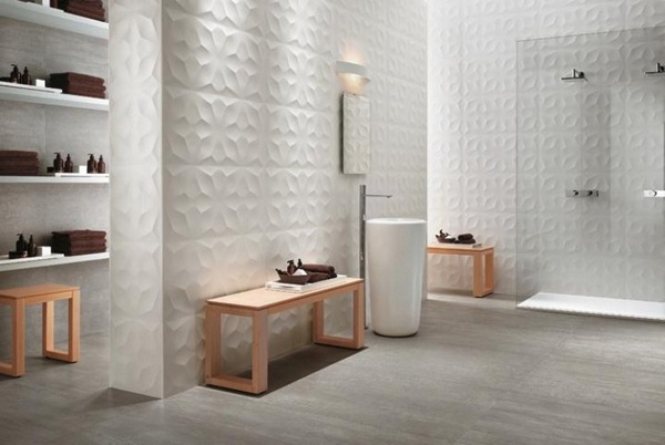 Creative wall design 3d gray anthracite ceramic structure light geometrically.jpg
