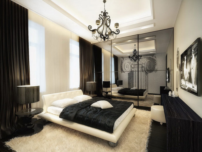 Luxurious black and white bedroom.jpg