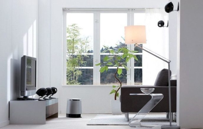 Minimalist interior picture tv and windows.jpg