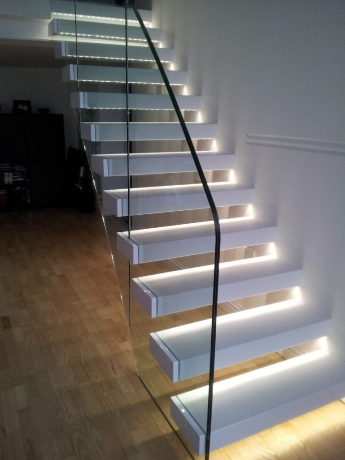 Wall mount white color stair lighting.jpg