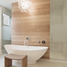 White tub wood wall bathroom lamp.jpg