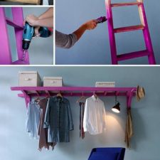 20 creative ways to use ladders for vintage home decorating21.jpg