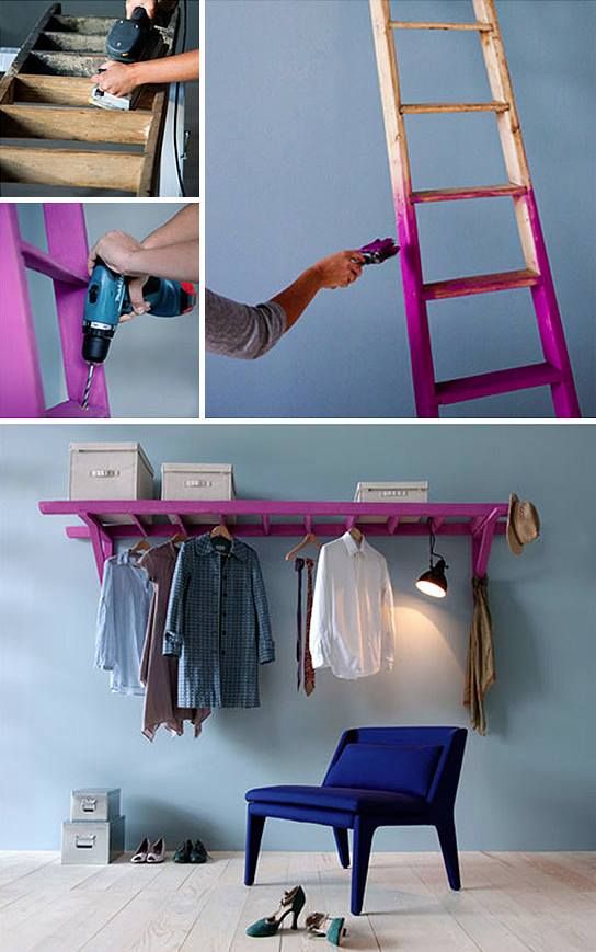 20 creative ways to use ladders for vintage home decorating21.jpg