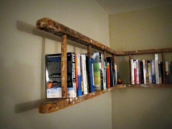20 creative ways to use ladders for vintage home decorating4.jpg