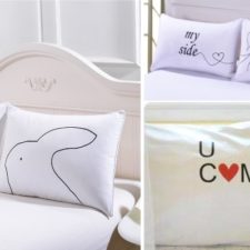 Free shipping a pair of rabbits decorative pillowcase cover font b romantic b font valentine s.jpg