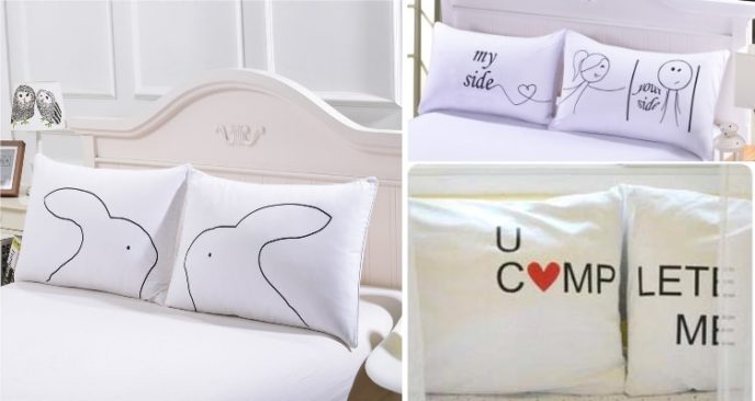 Free shipping a pair of rabbits decorative pillowcase cover font b romantic b font valentine s.jpg