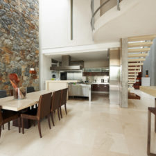 Photodune 213921 modern interior with dining room and stone wall l_1.jpg