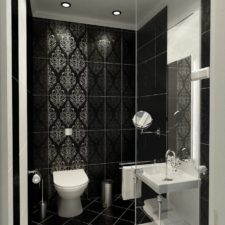 Modern classic style bathroom black and white tile.jpg