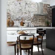 Post_aged brick wall wallpaper in the kitchen combines two hot design trends.jpg