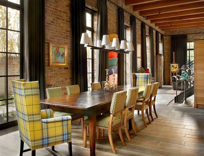 Post_chairs add a touch of yellow to the industrial dining room.jpg