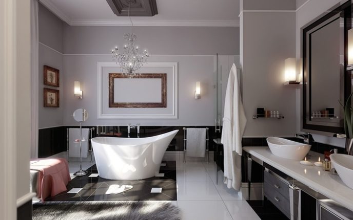 Post_art deco master bathroom with vessel sink crown molding and wainscoting i_g ispx26polpb6ks1000000000 agtse.jpg