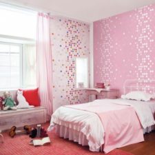 Post_bedroom kids room wonderful pink bedroom ideas with white iron single beds be equipped white fabric bedsheet in beds and red fabric round chair near beds also pink fabric sheer curtain on the window.jpg