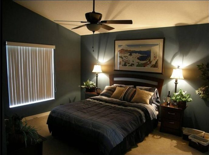 Post_classy dark brown wooden king size canopy bed with black comforter dark colored bedroom ideas dark green walls in bedroom.jpg