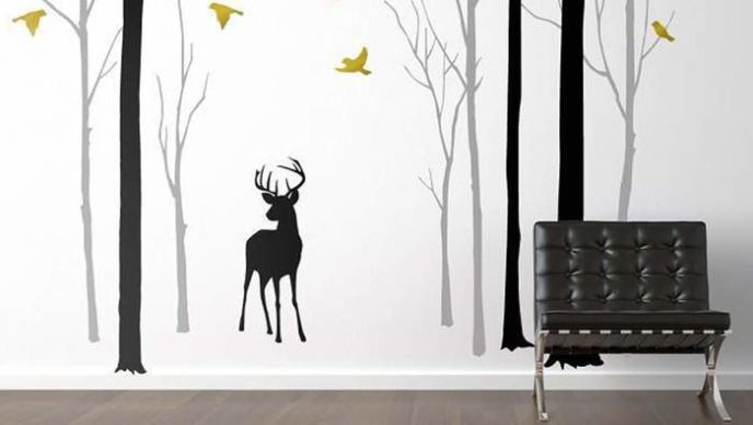 Post_a deer in the forest wall sticker design by zazous uk.jpg